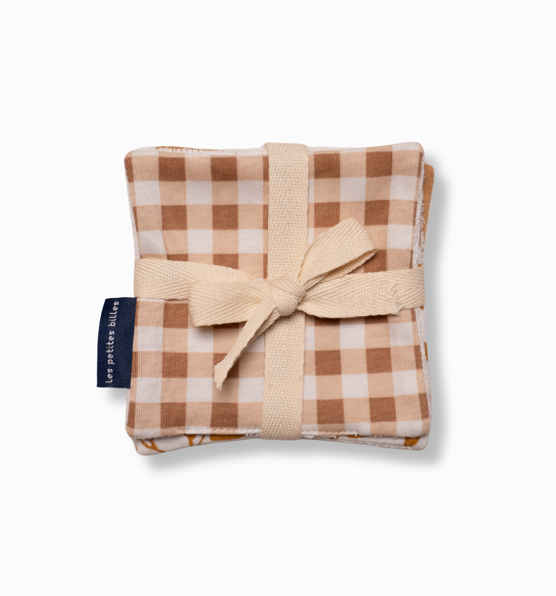 lot de 4 lingettes bébé lavables